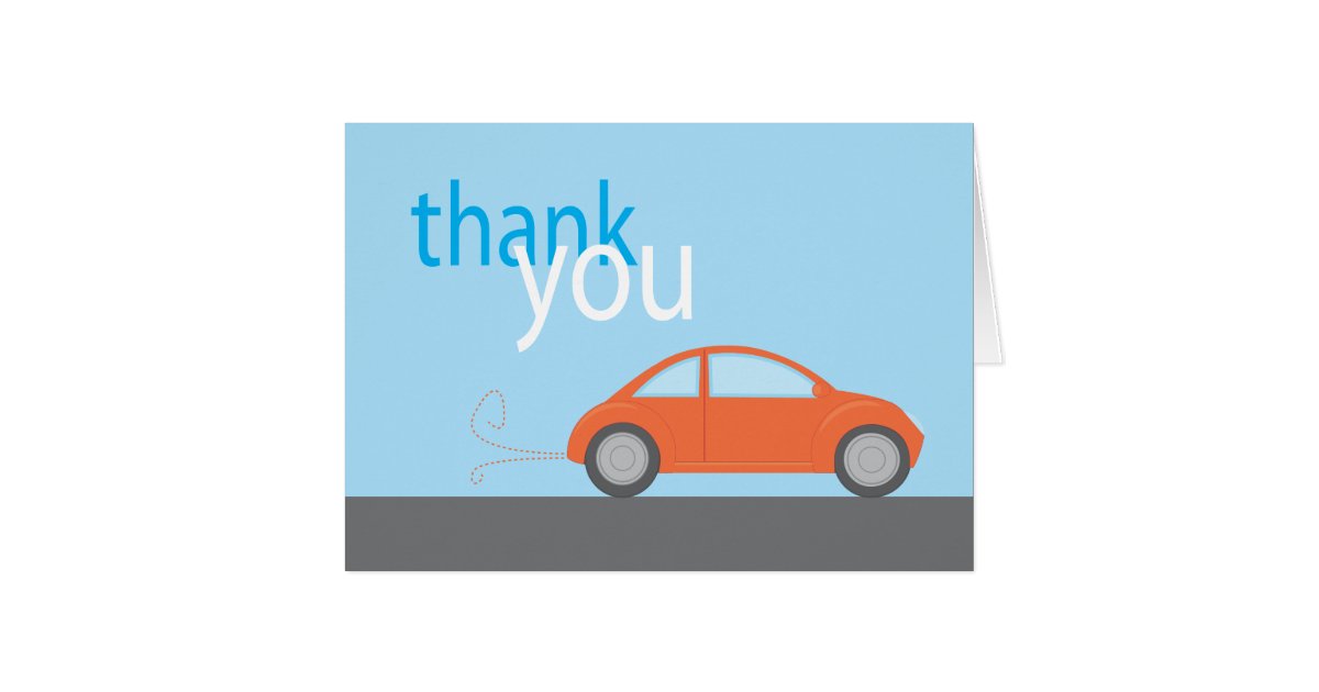 car thank you card | Zazzle