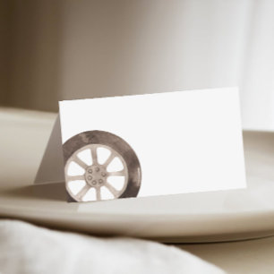 Car Tire Fill in Buffet Place Card