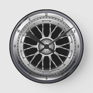 Car Tire Steel Wheel Wall Clock
