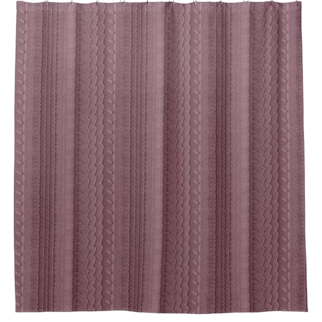 Car Tire Trace on Sandy Beach Pink Shower Curtain (Front)
