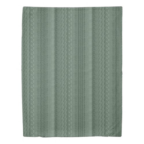 Car Tire Tracks on Beach Green Duvet Cover