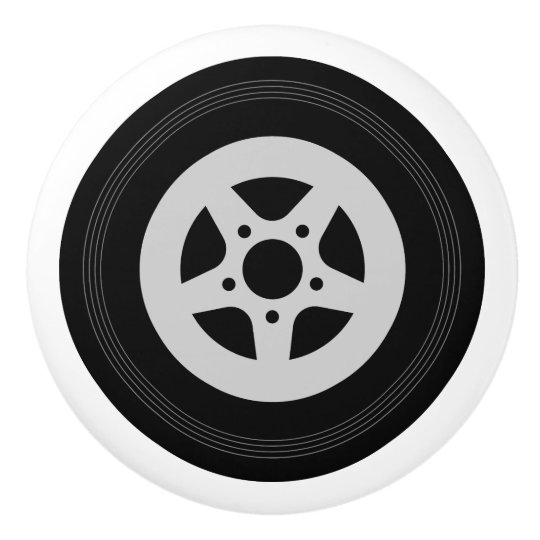 Car Tire Wheel Rim Ceramic Door And Drawer Knobs Zazzle Com