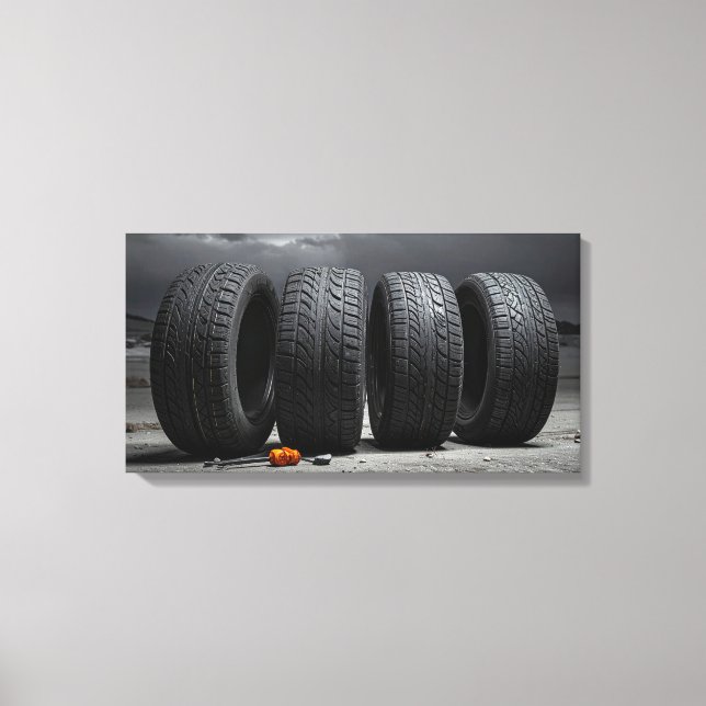 car tires canvas print (Front)