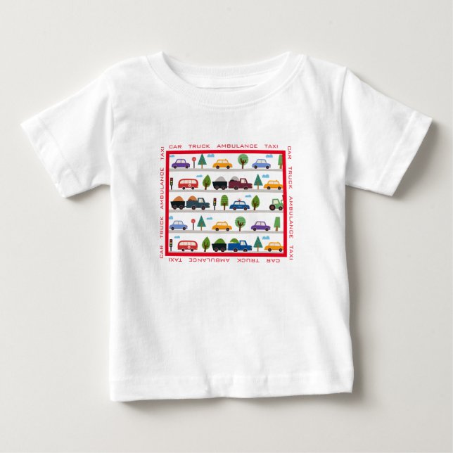 Car, Truck, Ambulance, Taxi Baby Toddler T-Shirt (Front)