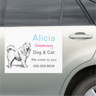 Car Truck Business Sign,Grooming Dog & Cats Car Magnet