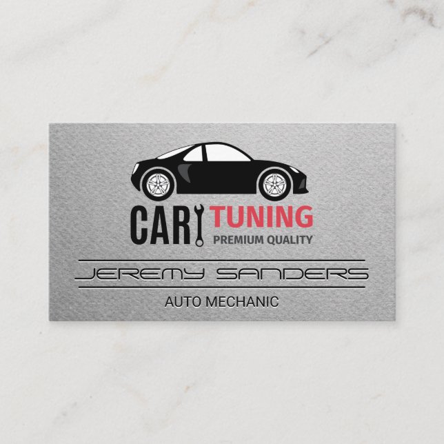 Car Tuning | Auto Repair Logo Business Card (Front)