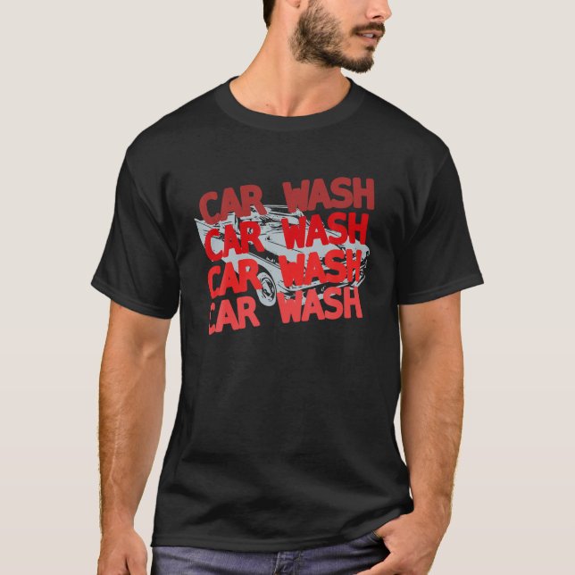 Car Wash a cool retro unique vintage design t shir T-Shirt (Front)