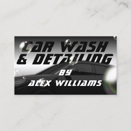 Car wash and detailing  business card