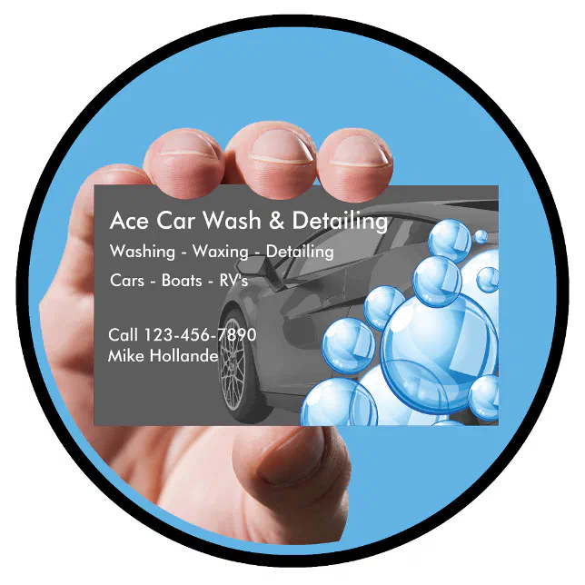 Car Wash And Detailing Business Card Zazzle