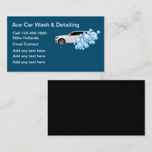 Car Wash And Detailing Business Cards