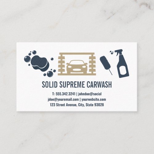 Car Wash and Detailing  Car Cleaner Business Card