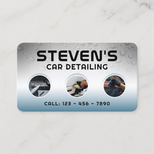 Car wash and detailing inspired  business card