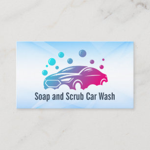 Car Wash and Detailing   Soap bubbles Business Card