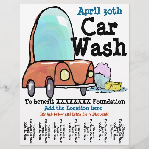 Car Wash Announcement Promotional flyer