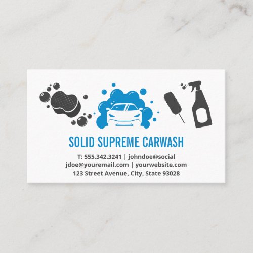 Car Wash  Auto and Bubbles Business Card