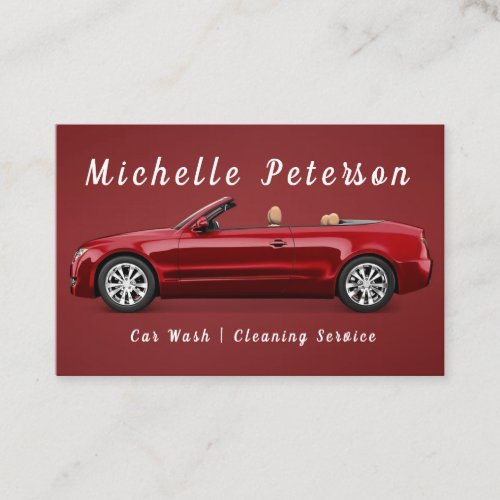 Car Wash  Auto Car Detailing  Cleaning Service Business Card