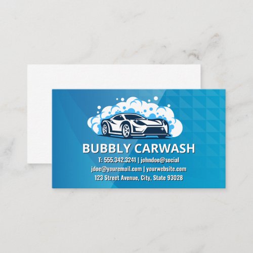 Car wash  Auto Cleaner Business Card