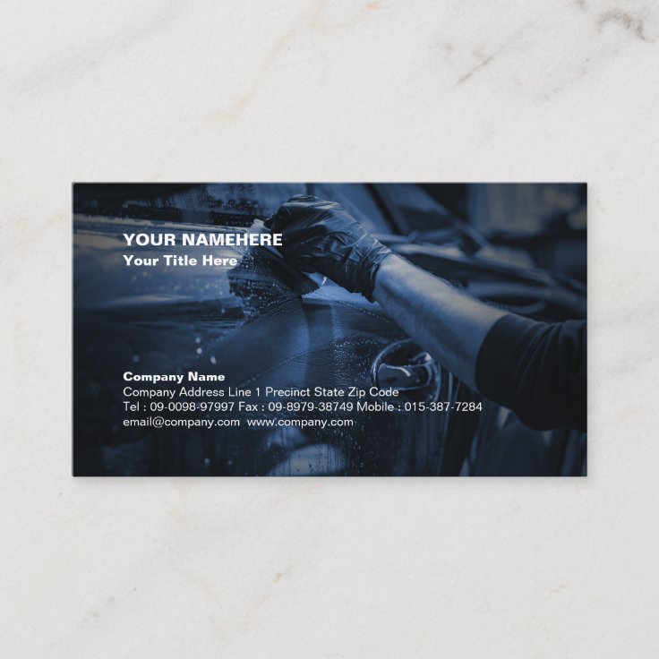 Car Wash Auto Detailing Business Card Zazzle