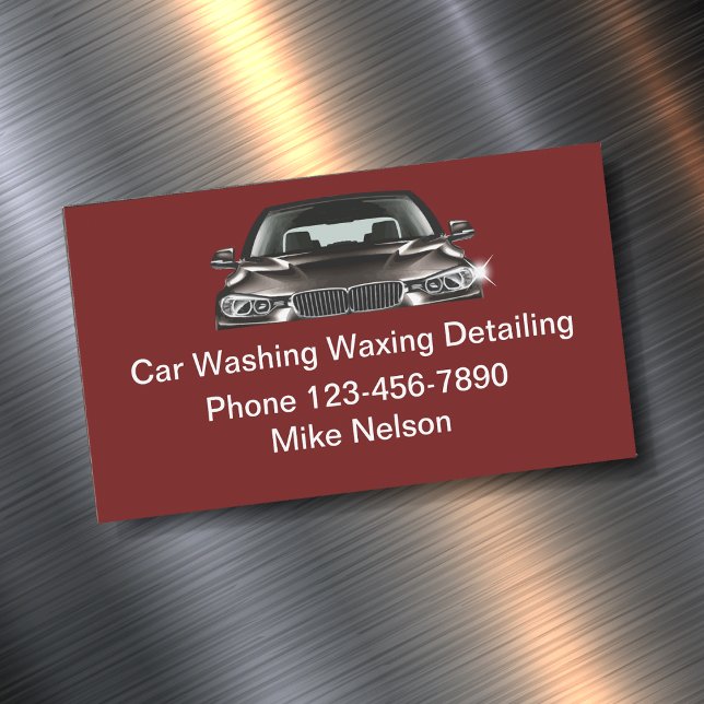 Car Wash Auto Detailing Business Card Magnet (Creator Uploaded)