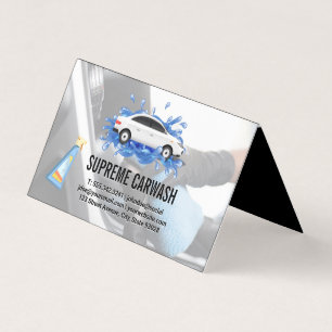 Car Wash Auto Detailing Interior Exterior Clean Business Card