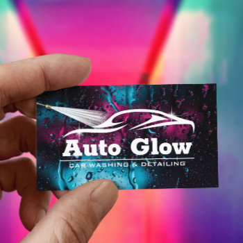 Car Wash Auto Detailing Modern Automotive Cleaning Business Card by cardfactory at Zazzle