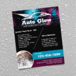 Car Wash Auto Detailing Modern Cleaning Flyer<br><div class="desc">Auto Detailing Professional Car Wash Cleaning Service Flyers.</div>