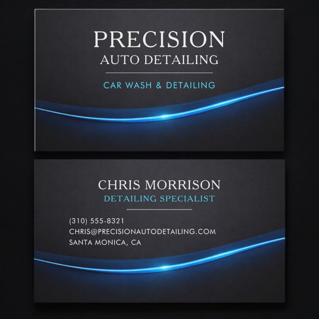 Car Wash & Auto Detailing Professional Business Card (Creator Uploaded)