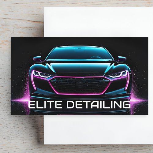 Car Wash  Auto Detailing QR Code Business Card