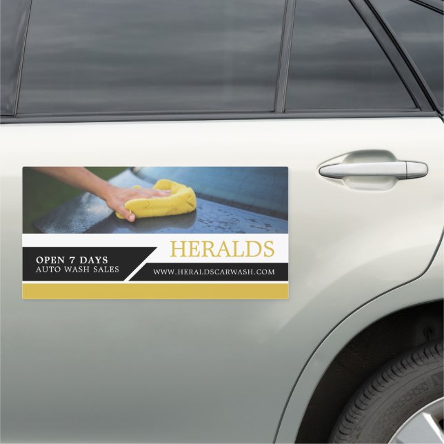 Car Wash, Auto Wash, Cleaning Service Car Magnet (In Situ)