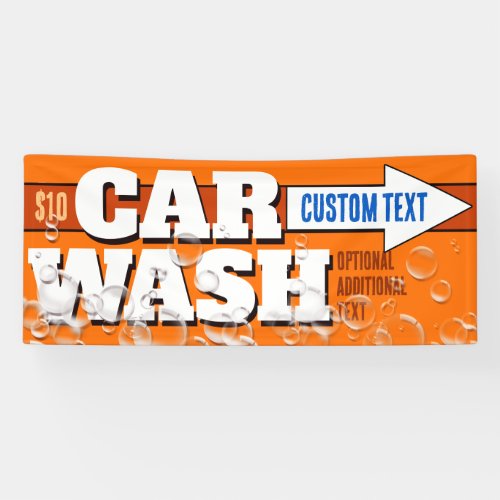 Car Wash Bold Bubbly Customizable Advertising  Banner