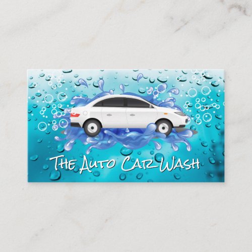 Car Wash Bubbles  Water Beads Business Card