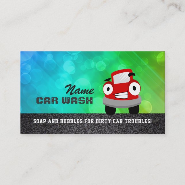 Car Wash Business Cards (Front)