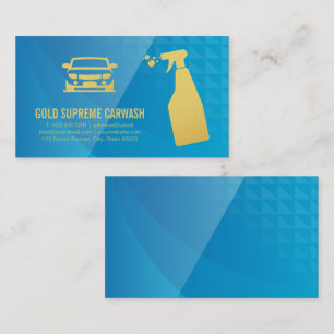 Car Wash Cleaning Service Spray Bottle Business Card