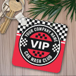 Car Wash Club - Racing Checkered Flag Rewards Keychain<br><div class="desc">Industry Specific Rewards Keychain for a Car Wash Business --- A trinket to advertise a Car Wash Club for free car washes. One idea: Receive 12 car upgraded washes at the standard price. This can be used for a car wash business or gas station that has car wash services. Check...</div>