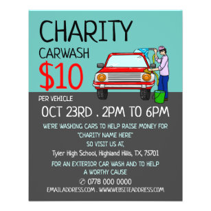 Car Wash Design, Charity Car Wash Event Advert Flyer
