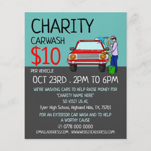 Car Wash Design Charity Car Wash Event Advert Flyer
