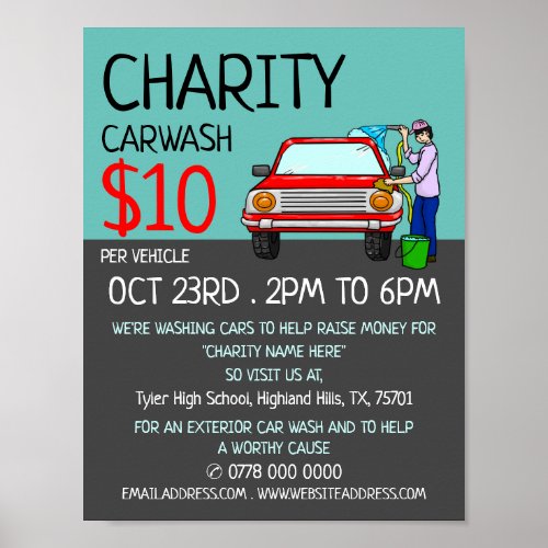 Car Wash Design Charity Car Wash Event Advert Poster