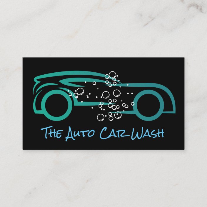 Car Wash Detailing Cleaning Service Auto Business Card