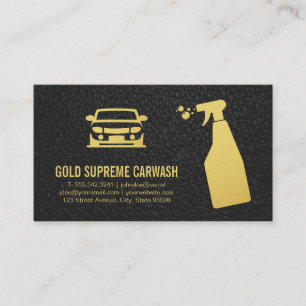 Car Wash Detailing Cleaning Service Gold Busines Business Card