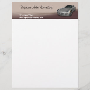 Car Wash Detailing Letterhead
