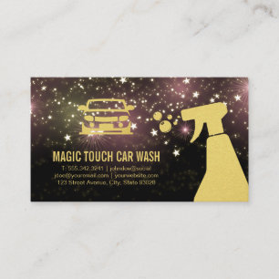 Car Wash Detailing Star Dust Business Card