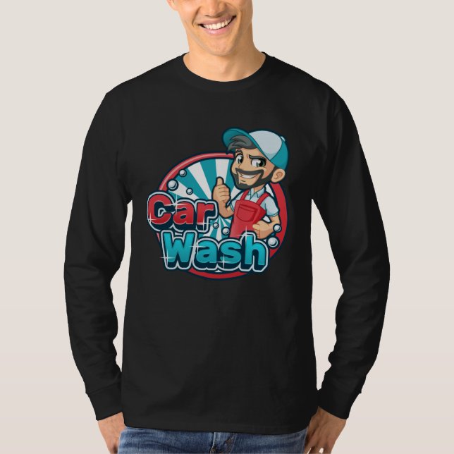 Car wash employee car wash worker designer car was T-Shirt (Front)