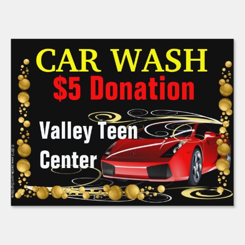 Car Wash Fund Raiser Sign