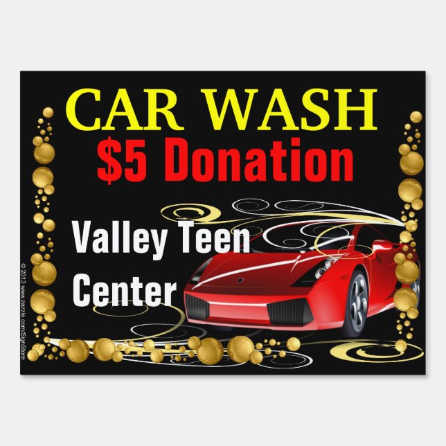 Car Wash Fund Raiser Sign (Front)