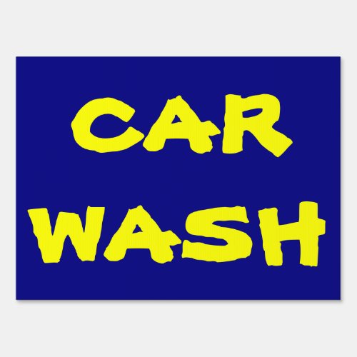 Car Wash fundraiser sign