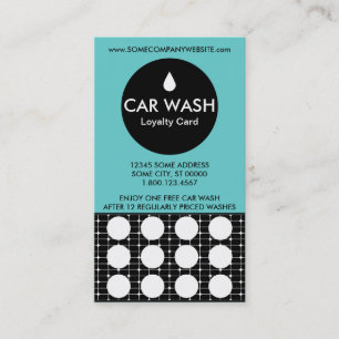 CAR WASH grids stamp card