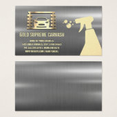 Car Wash Icon  | Gold Metallic (Front & Back)