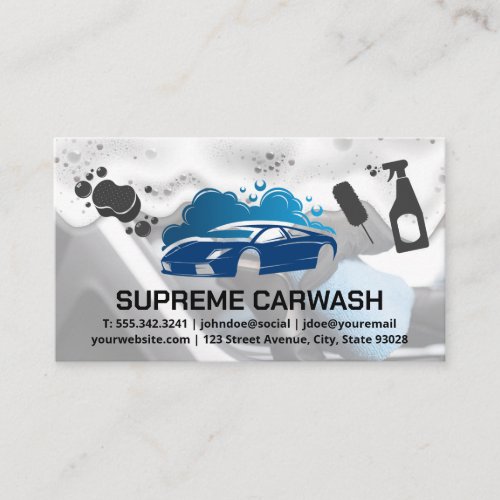 Car Wash Logo  Auto Service Icons Business Card