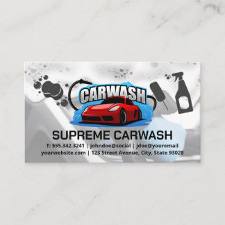 Car Wash Logo | Cleaning Icons Business Card