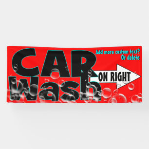 Car Wash Long w/arrow customizable advertising Banner